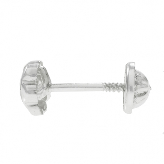 Pendientes flor con rosca Plata de Ley 2