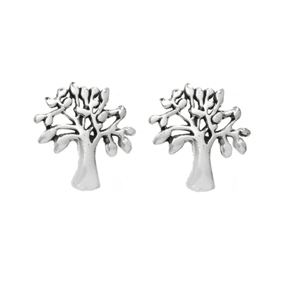 Pendientes árbol de la vida Plata de Ley