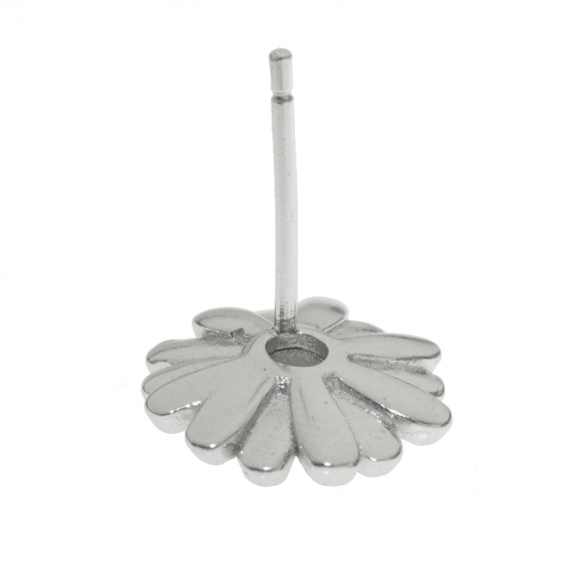 Pendientes margarita roja Plata de Ley 2