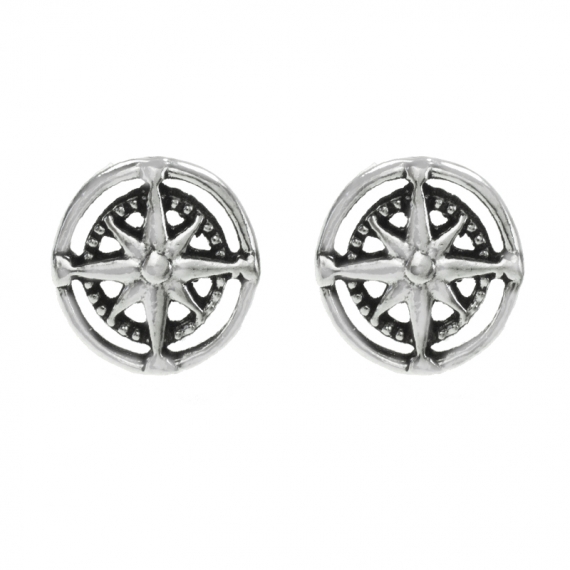 Pendientes rosa de los vientos