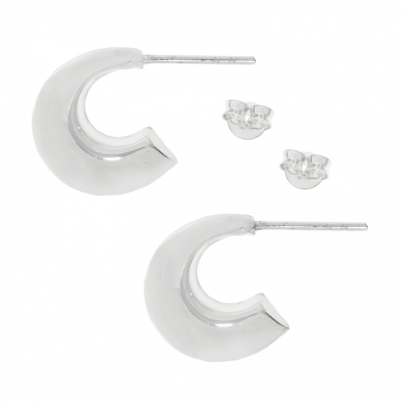 Pendientes medio aro Plata de Ley