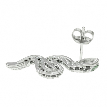 Pendientes Glam Snake Plata de Ley