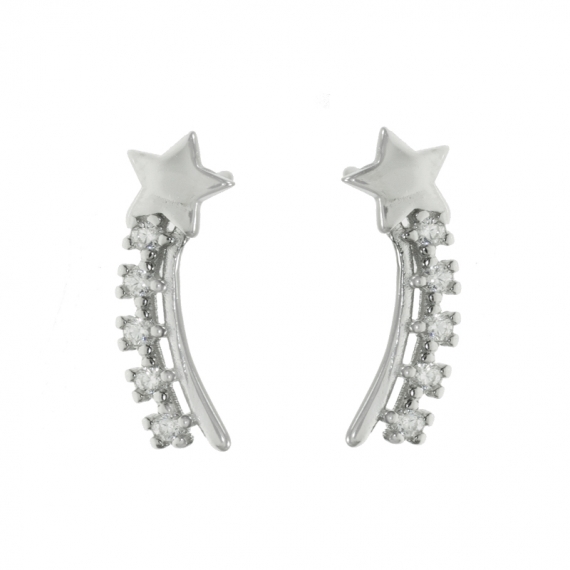 Pendientes estrella fugaz con circonitas