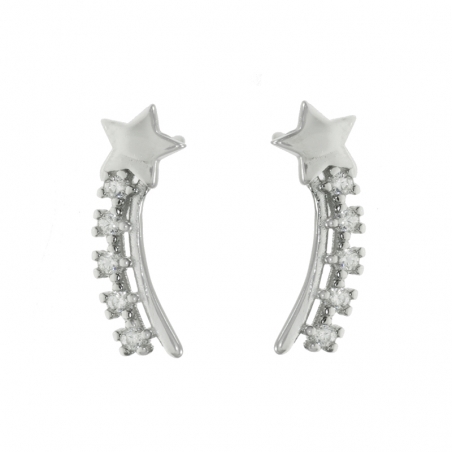 Pendientes estrella fugaz con circonitas