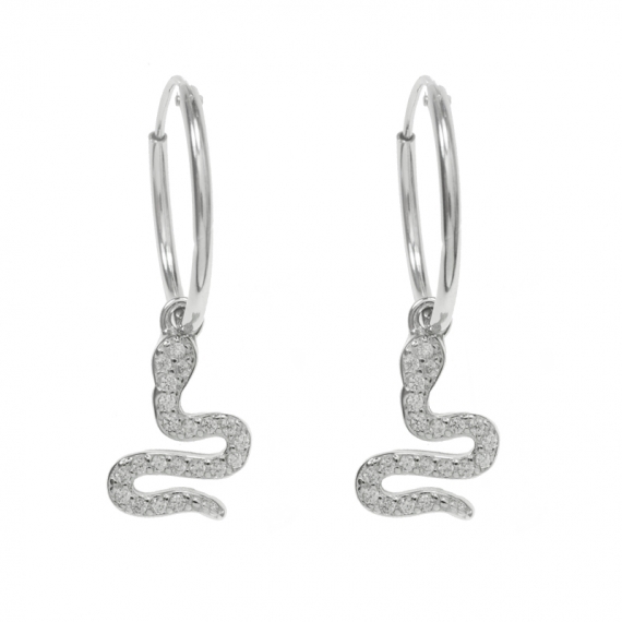 Aros serpiente con circonitas