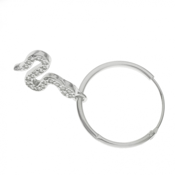 Aros serpiente con circonitas 2