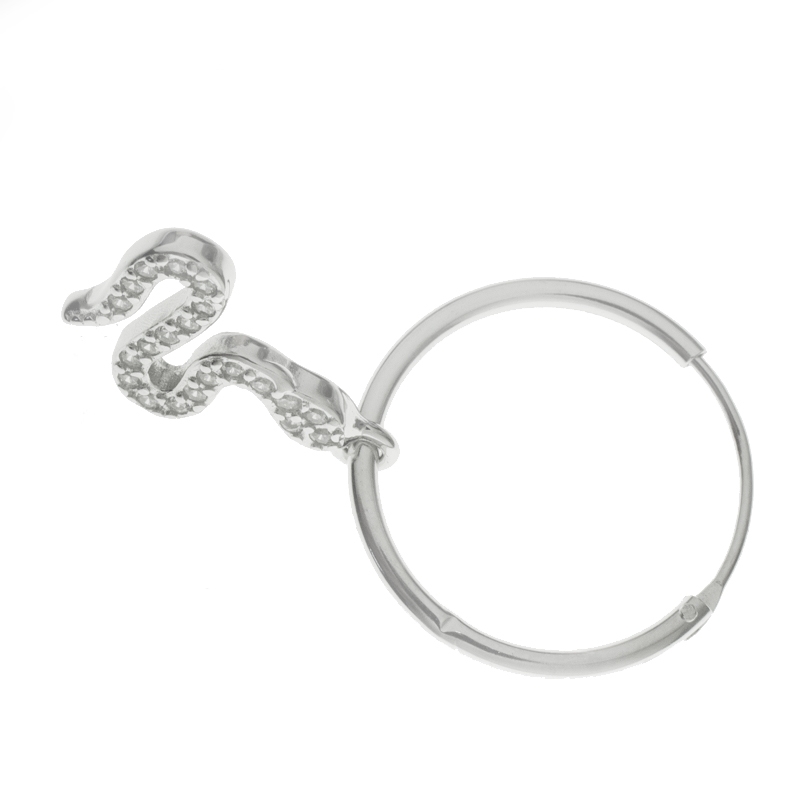 Aros serpiente con circonitas