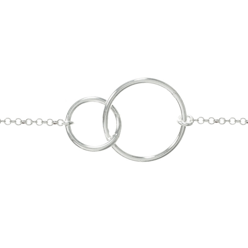 Tobillera doble Karma Plata de Ley