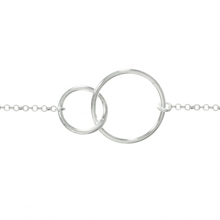 Tobillera doble Karma Plata de Ley