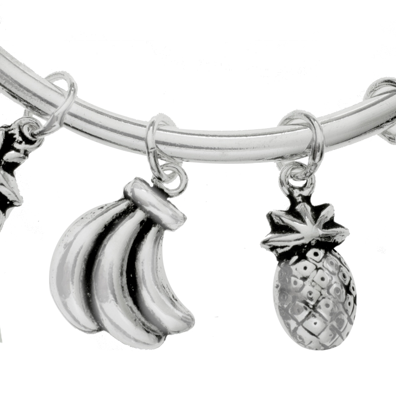 Pulsera Bali frutas Plata de Ley