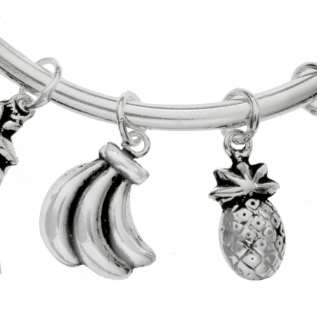Pulsera Bali frutas Plata de Ley