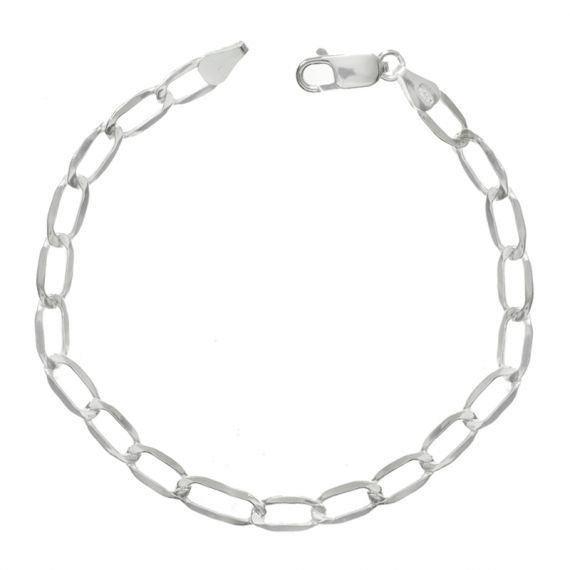 Pulsera hombre eslabón 1x1 Plata de Ley