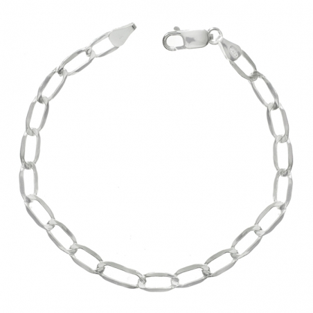 Pulsera hombre eslabón 1x1 Plata de Ley