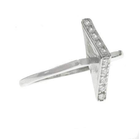 Anillo triángulo Plata de Ley