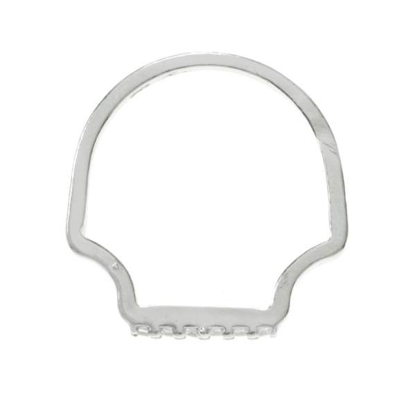 Anillo frontal plano Plata de Ley 2