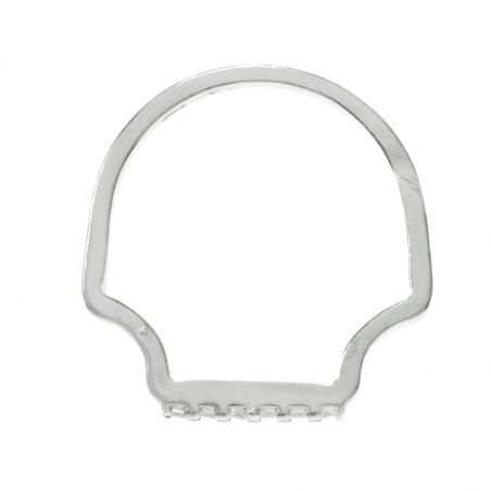 Anillo frontal plano Plata de Ley
