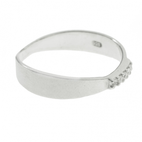 Anillo ancho desigual Plata de Ley