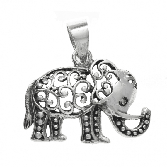 Colgante étnico elefante Plata de Ley