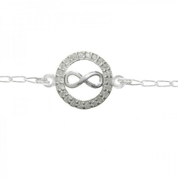 Collar infinito circonitas Plata de Ley