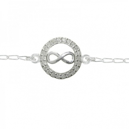 Collar infinito circonitas Plata de Ley
