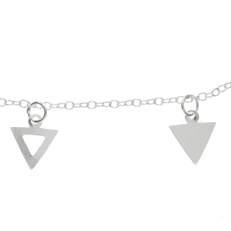 Collar triángulos Plata de Ley