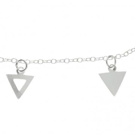 Collar triángulos Plata de Ley