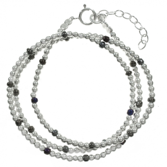 Gargantilla de bolitas Plata de Ley