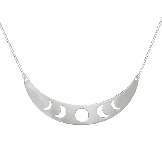 Collar fases lunares Plata de Ley