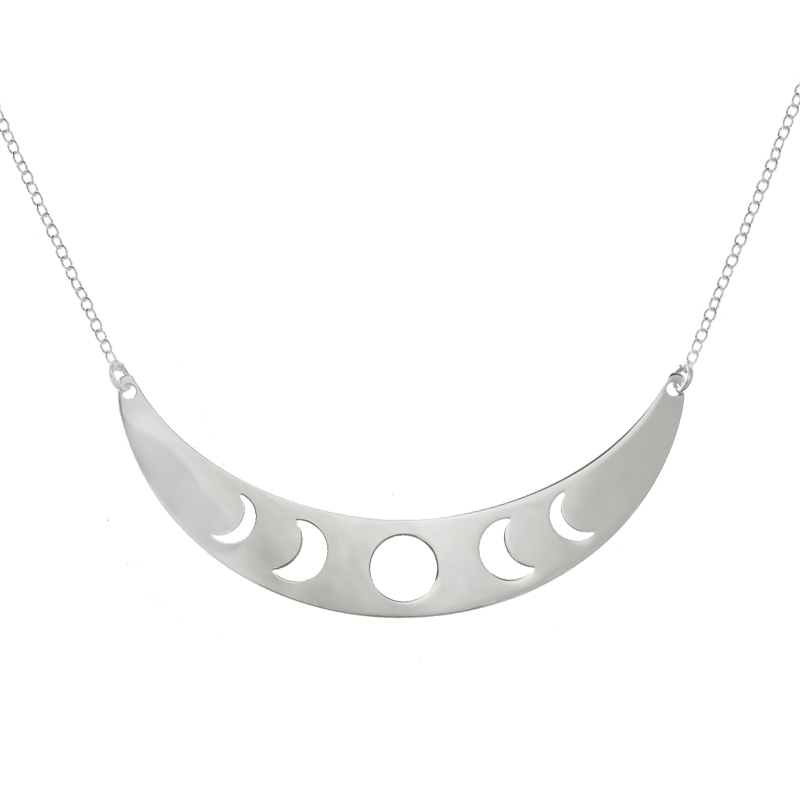 Collar fases lunares Plata de Ley