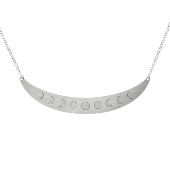 Collar fases lunares Plata de Ley