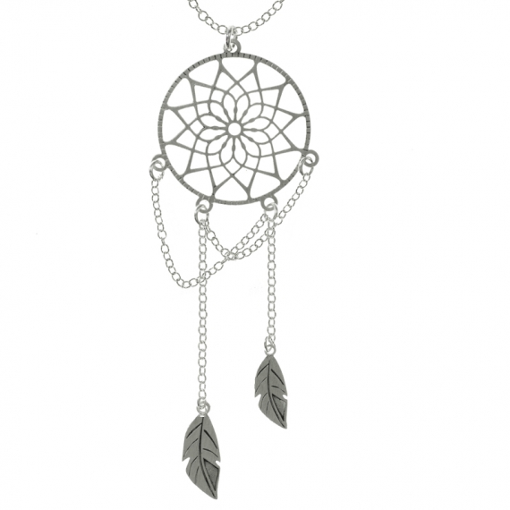 Collar atrapa sueños Plata de Ley