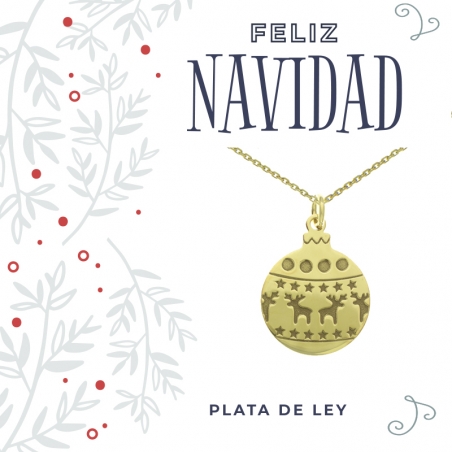 Collar bola de Navidad Plata de Ley