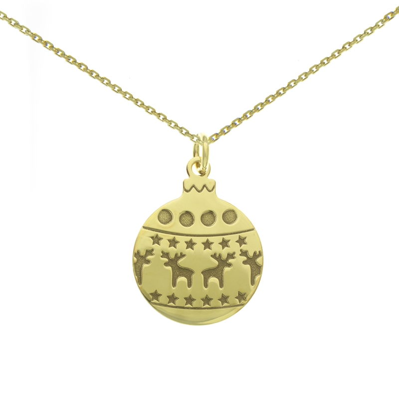 Collar bola de Navidad Plata de Ley