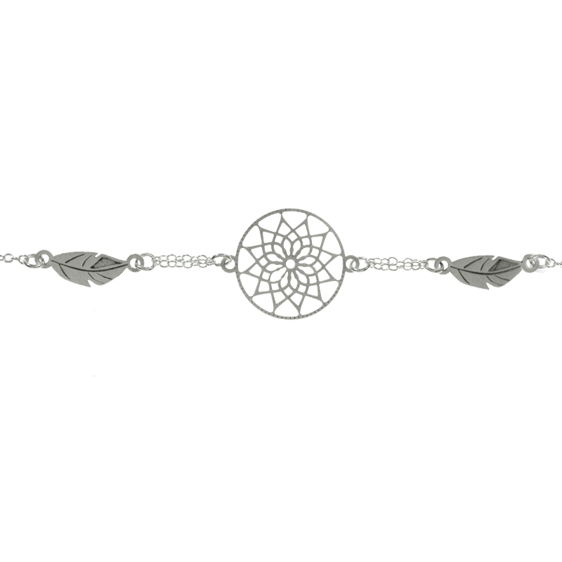 Pulsera atrapa sueños Plata de Ley