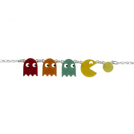 Pulsera Pac-Man Plata de Ley