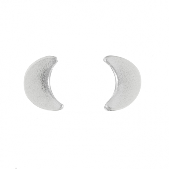 Pendientes mini luna Plata de Ley