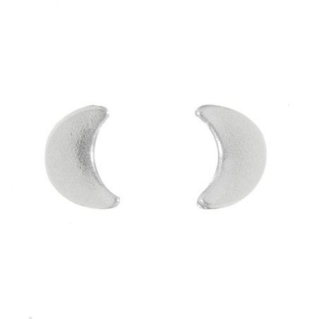 Pendientes mini luna Plata de Ley