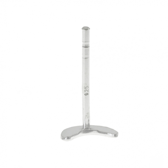 Pendientes mini luna Plata de Ley 2