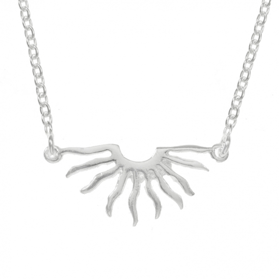 Collar Sol invertido Plata de Ley