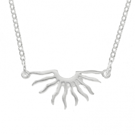 Collar Sol invertido Plata de Ley
