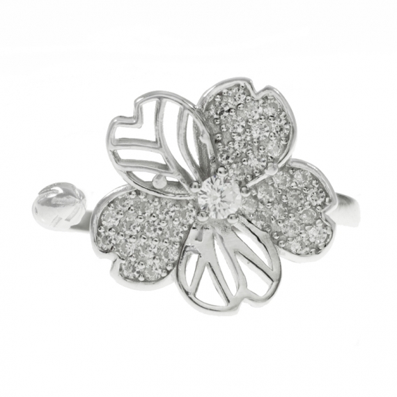 Anillo Flor Plata de Ley