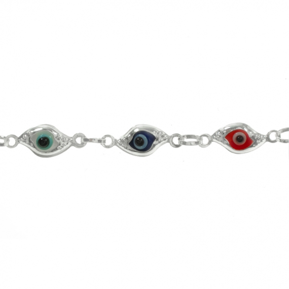 Pulsera ojo turco eslabón mini multicolor 2