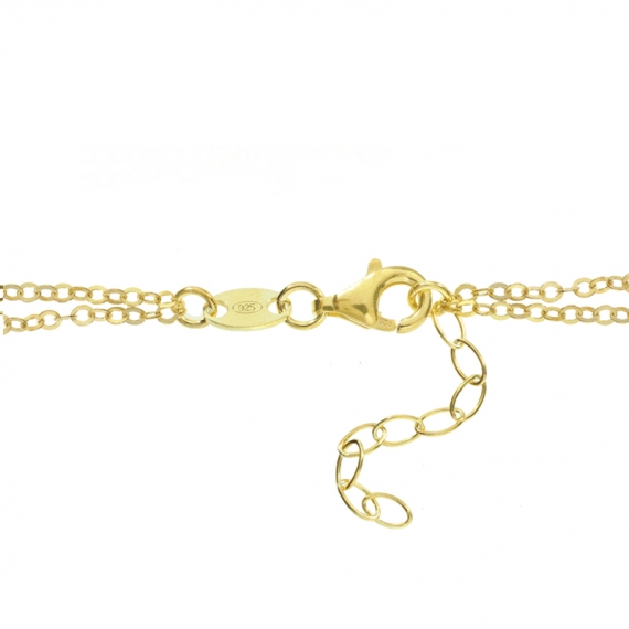 Pulsera hojas dorada Plata de Ley 2