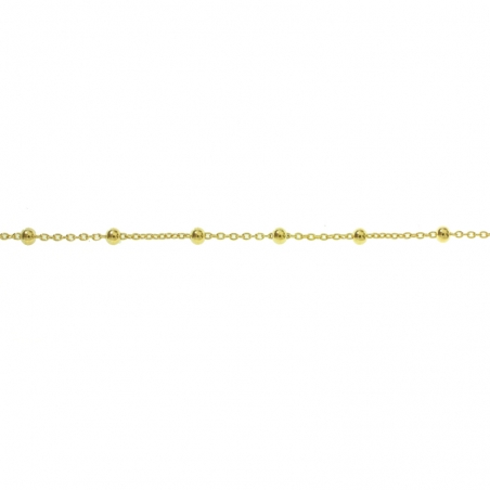 Pulsera, collar o conjunto cadena bolitas dorada