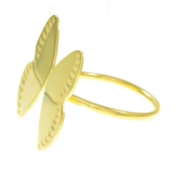 Anillo mariposa dorada Plata de Ley 2