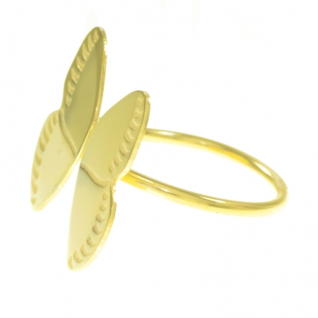 Anillo mariposa dorada Plata de Ley