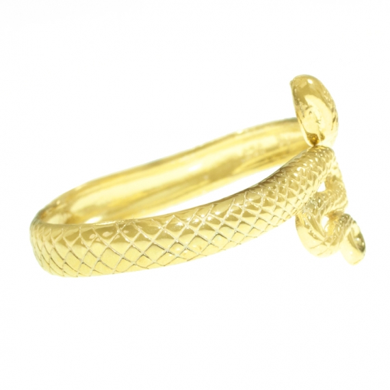 Anillo serpiente dorada Plata de Ley 2