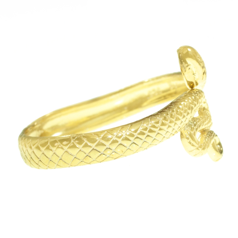 Anillo serpiente dorada Plata de Ley