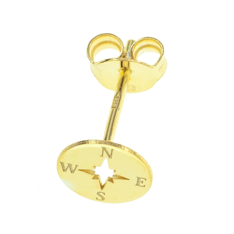 Pendientes rosa de los vientos Plata de Ley