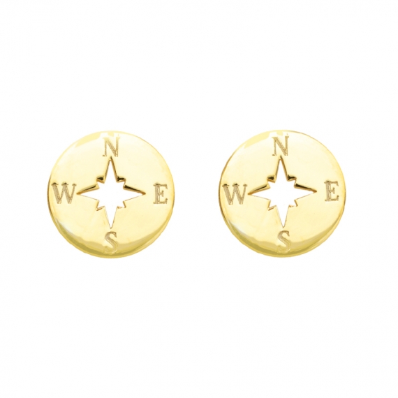 Pendientes rosa de los vientos Plata de Ley